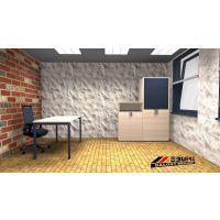 AMS Meble Biurowe - EVENT Biurko BV4 Na Stelażu Metalowym | 120x80 cm | 1-osobowe | Wolnostojące