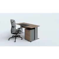 AMS Meble Biurowe - AGAT Biurko BA4 | Na Stelażu Metalowym | 120x80 cm