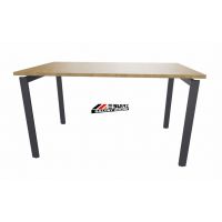 AMS Meble Biurowe - EVENT PLUS Biurko BV6+ Na Stelażu Metalowym | 160x80 cm | 1-osobowe | Wolnostojące | Z Dystansem 1 cm