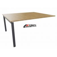 AMS Meble Biurowe - EVENT PLUS Biurko BV14+ Na Stelażu Metalowym | 160x140 cm | 2-osobowe | Podporowe | Z Dystansem 1 cm