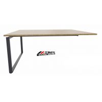 AMS Meble Biurowe - OMIX PLUS Biurko podporowe BO17+ | Na Stelażu Metalowym | 160x160 cm | 2-osobowe | Podporowe | Z Dystansem 1 cm