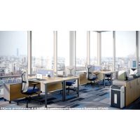 AMS Meble Biurowe - STAND Biurko BS11 Na Stelażu Metalowym | 160x80 cm | 1-osobowe | Podporowe