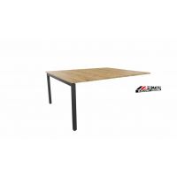 AMS Meble Biurowe - STAND PLUS Biurko BS15+ Na Stelażu Metalowym | 180x140cm | 2-osobowe | Podporowe | Z Dystansem 1 cm