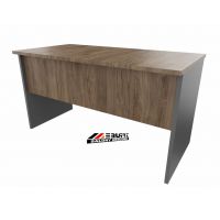 AMS Meble Biurowe - WOOD R Biurko BWR3 | Na Stelażu Płytowym | 160x70 cm | 1-osobowe | Wolnostojące | Bez nawisów