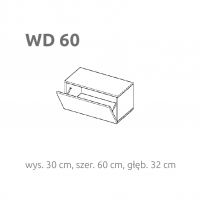 LAYMAN - BRIKS WD60 | Moduł poziomy z frontem | Otwierany w dół