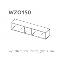 LAYMAN - BRIKS Półka WZO150 | Szafka otwarta pozioma
