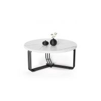 HALMAR - ANTICA Ława | Biały Marmur