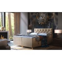 Forte - CABO Łóżko kontynentalne z pojemnikiem | 160x200