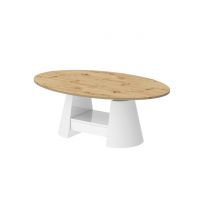 HUBERTUS - CALABRO MAX LAMI Ławostół | Blat Dąb Artisan | Noga Biały mat