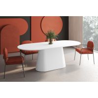 HUBERTUS - CAPITOLO Stół 160-208x89 | Biały połysk