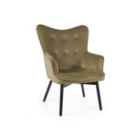 SIGNAL - CARMEN Velvet Fotel | Velvet tkanina | Oliwkowy | Bluvel 77 | z MR