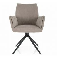 SIGNAL - COCO II VARDO Krzesło | Obrót siedziska | Kolor Beżowy 34 | Stelaż Czarny mat | DOSTĘPNE OD RĘKI