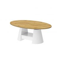 HUBERTUS - CALABRO MAX LAMI Ławostół | Blat Dąb Słoneczny | Noga Biały mat