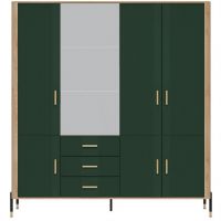 LIVEO - DANTE DT17 SZAFA Z LUSTREM | ZIELONY MAT