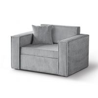 Mars Meble - DAVE 80 JASNY POPIEL Sofa z funkcją spania i pojemnikiem PROMOCJA