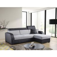 Mars Meble - DECO CZARNY Narożnik z funkcją i pojemnikiem PROMOCJA