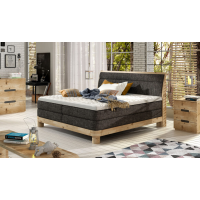 WERSAL - DONNA Łóżko Kontynentalne na Ramie Dębowej | 160x200 | Materac Bonell | Materac Pocket