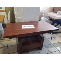 Meblarz - ŁAWOSTÓŁ DUET Z SZUFLADĄ | Podnośnik gazowy | 120-162x71 | wysokość 60-76 | Laminat Orzech Caravagio | DOSTĘPNE OD RĘKI