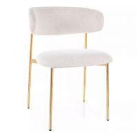 SIGNAL - ELTON RAVEN Krzesło | Raven 22 beżowy | Stelaż Złoty