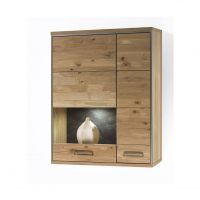 MC AKCENT - ESPERO Witryna wisząca ESP11.T43 prawa | Dąb sękaty olejowany w kolorze bianco