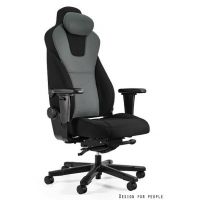 UNIQUE MEBLE - G-FORCE Fotel Obrotowy UN2506-1HB | Czarny-Szary