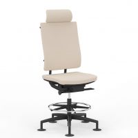 NOWY STYL - SAIL Fotel Obrotowy Konturowy COUNTER SWIVEL CHAIR UPH | Oparcie - Tapicerowane | Mechanizm GT | Podnóżek Ring Base | Zgodny z Rozporządzeniem z 2023 roku