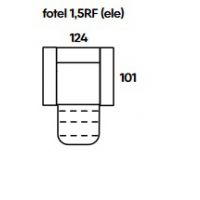 Bydgoskie Meble - LEGATO Fotel | 1,5RF ele | Z elektrycznym relaksem