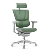 GROSPOL - IOO 2 Fotel Obrotowy GS Green | Szary Stelaż | Zielona Siatka | Mechanizm Drift Tilt | Podłokietnik 5D | Zgodny z Rozporządzeniem z 2023 roku