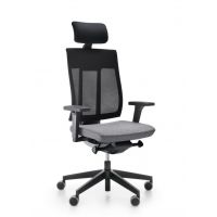 PROFIM - XENON NET Fotel Obrotowy 110SL | Oparcie Siatkowe | Mechanizm SYNCHRO | Zagłówek | Siedzisko Wysuwane | Zgodny z Rozporządzeniem z 2023 roku