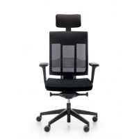 PROFIM - XENON NET Fotel Obrotowy 111SL | Oparcie Siatkowe | Mechanizm SYNCHRO | Zagłówek | Podparcie SmartADLS | Siedzisko Wysuwane | Zgodny z Rozporządzeniem z 2023 roku