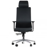 STEMA - AKCENT Fotel Obrotowy F | Oparcie Tapicerowane | Czarny | Obciążenie do 150 kg | Zgodny z Rozporządzeniem z 2023 roku