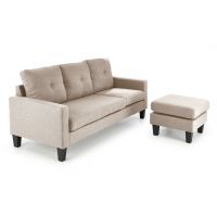 HALMAR - GERSON Sofa z podnóżkiem | beżowy