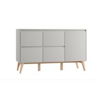 PINIO - SWING Komoda 4-szuflady + 1 drzwi | Szary