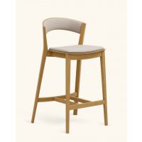 PAGED - ARCHER Krzesło Barowe H-4801 | Dąb | Tapicerowane siedzisko i oparcie | Kont.