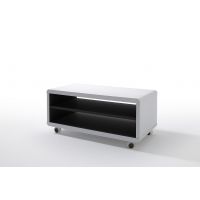 MC AKCENT - JEFF Szafka RTV mała 79x39x35 biały mat | czarny | 30913WS9