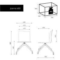 BGROUP - JOANNA Krzesło Konferencyjne JO2 S60 | Stelaż typu Pająk | Kubełek Sklejka + Tapicerowana Nakładka na Siedzisku