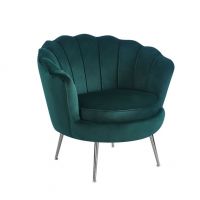 FURNITEX - LC-032-1 Fotel | Riviera 38 Zielony | Nogi chrom