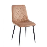 FURNITEX - K6-FX(B) Krzesło | Velvet | Cappuccino | Nogi czarne