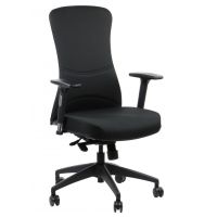 STEMA - Fotel obrotowy KENTON | Czarny | Z wysuwem siedziska