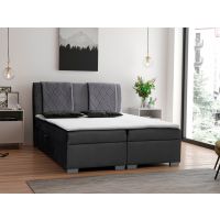 Mars Meble - KOLUMBIA Łóżko kontynentalne z pojemnikiem | 180x200 | Materac Bonell | Topper