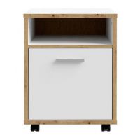 Forte - KEFLAVIKKFLK111-C881 | Kontener na kółkach | Biały / Dąb Aristan