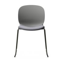 PROFIM - NOOR Krzesło Konferencyjne 6060S | Kubełek Plastikowy | Tapicerowana Nakładka na Siedzisko | Na Płozie