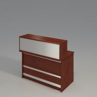 BIURO SERWIS - L-BOX Nadstawka Recepcyjna L-262 | L=100 | Front - stal szczotkowana