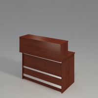 BIURO SERWIS - L-BOX Nadstawka Recepcyjna L-263 | L=120 | Front - płyta meblowa