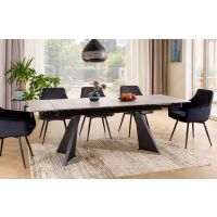 SIGNAL - LACONI 160 Stół rozkładany 90x160-220x76h | Biały | Czarny