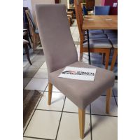 PAGED - WYPRZEDAŻ LEO Krzesło | Dąb naturalny | Tkanina Aqua Clean Daytona 164 | 4 sztuki | DOSTĘPNE OD RĘKI