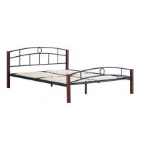 FURNITEX - LM1-FX Łóżko 160x200 | Czarno-brązowe