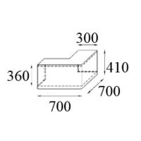 AMS Meble Biurowe - VISTA Nadstawka Recepcyjna LVN11