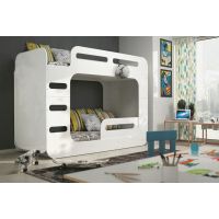 BMS - MAX 2 Łóżko piętrowe 2-osobowe 80x200 cm / kolor: Biały