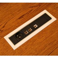 FORMAT - SKLEP - FRAME Mediaport F5M3GB2RJ1VG | 3 x 230 V | 2 x RJ45 kat 5e | 1 x VGA | 3 Modułów